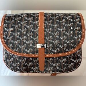 GOYARD Belvedere PM Black and Brown tan